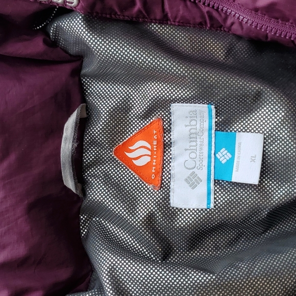 Columbia Maroon 650 Down Midi Winter Jacket XL - Picture 2 of 7